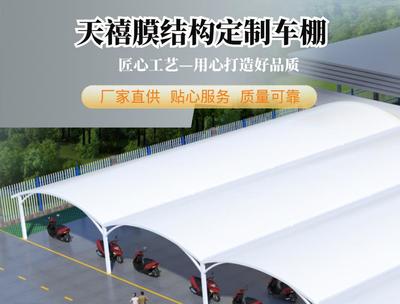 天禧膜結(jié)構(gòu)充電樁雨棚 小區(qū)充電樁雨棚的安裝與景觀設(shè)計融合